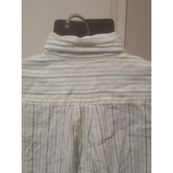 Brooks Brothers Shirt Mens Large L White The Original Polo Button-Up Irish Linen - Picture 8 of 11